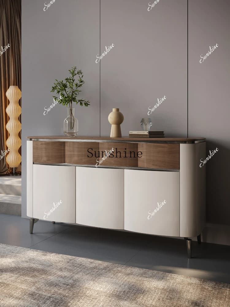 Solid wood dining side cabinet Modern simple living room partition cabinet Integrated storage cabinet against the wall  FT