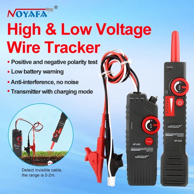 NF-820 Noyafa RJ45 RJ11 BNC Underground Wire Locator High Low Voltage Cable Tester Line Finder LAN Network Cable Detection Tool