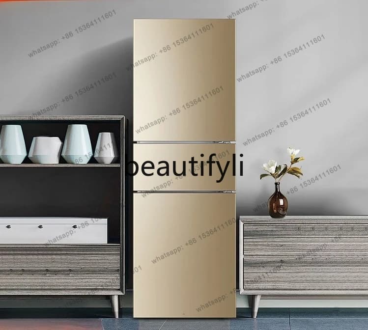 Refrigerator for household three-open door ultra-thin small medium-sized air-cooled frost-free and fresh and thin
