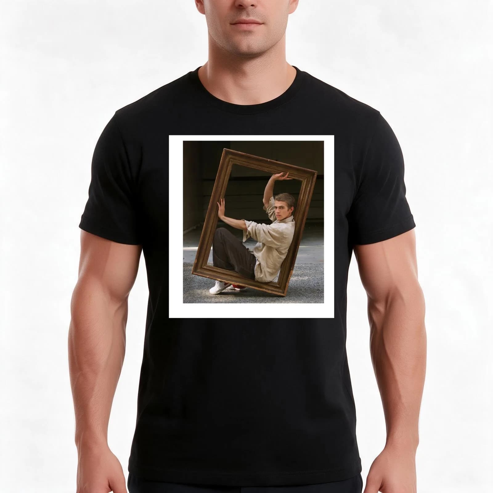 Hayden Christensen Sleeveless Top T-Shirt, Summer Casual Cotton Tee, Oversized Streetwear Tops, Vintage Graphic Print