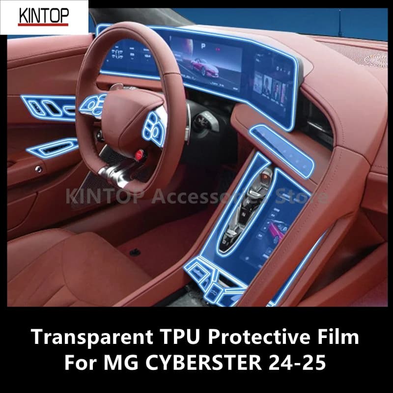 For MG CYBERSTER 24-25 Car Interior Center Console Transparent TPU Protective Film Anti-scratch Repair Accessories Refit