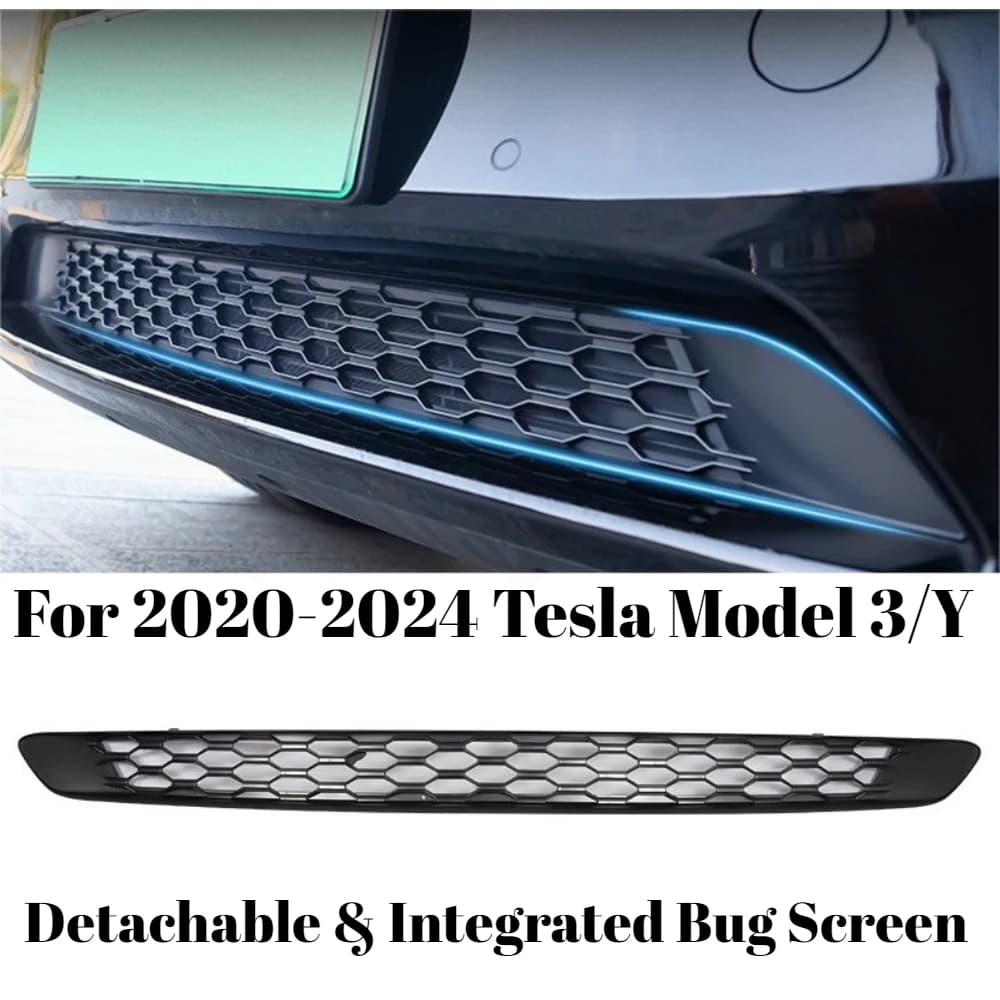 For 2020-2024 Tesla Model 3/Y Detachable Integrated Bug Screen Dust-Proof Protective Mesh Air Intake Filter Auto Car Accessories