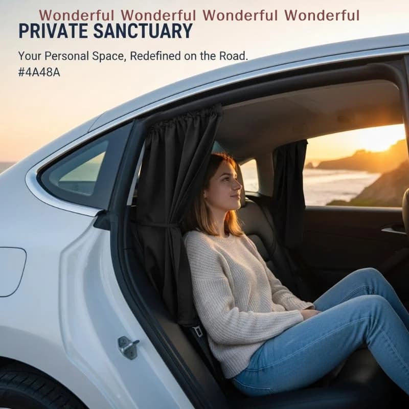 Car Privacy Curtain Set 1 2 4pcs Window Shade UV Sun Protection Travel Nap Camping Essential for Cars  SUVs