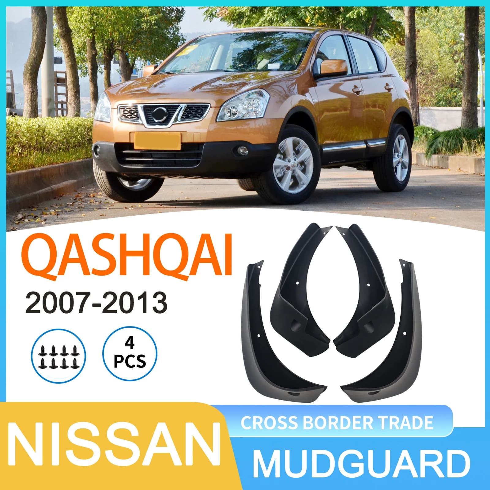 for Nissan Qashqai J10 2007 2008 2009 2010 2011 2012 2013 Fender Mudguard Mud Flaps Guard Splash Flap Mudguards Car Accessories
