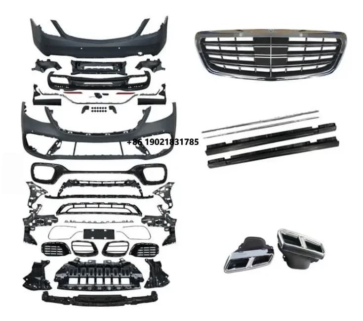 Car Body Kit for  s Class W222 2018-2020 to S63 Including Front and Rear Bumper with Grille,headlights,taillights