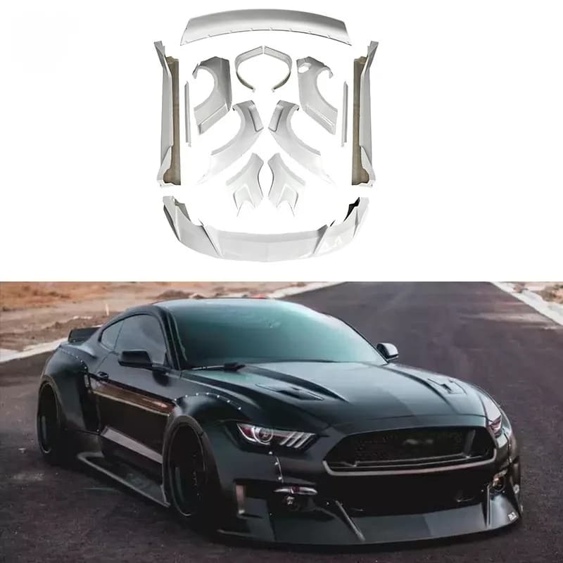 High Quality FRP Fiberglass CD Design Wide Body Kit Bumper Side Skirt Fender Flare Exterior Upgrade Tuning Accessories