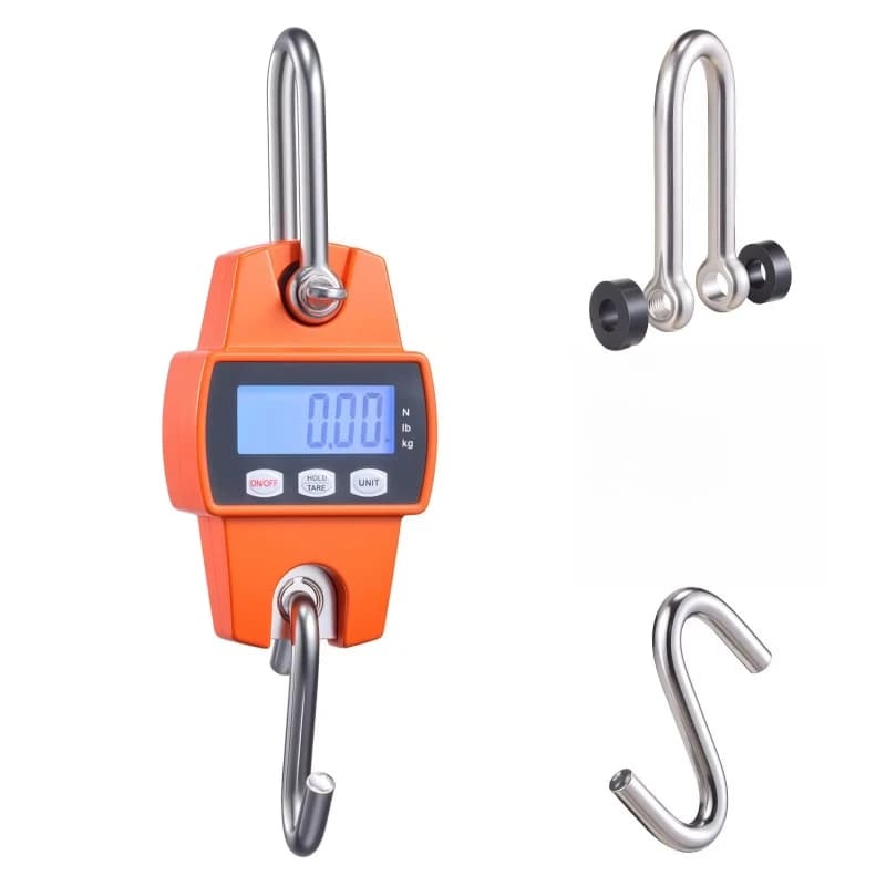 Luggage Scale, Digital Handheld Crane Scale with Cast Aluminum Housing, LCD Screen