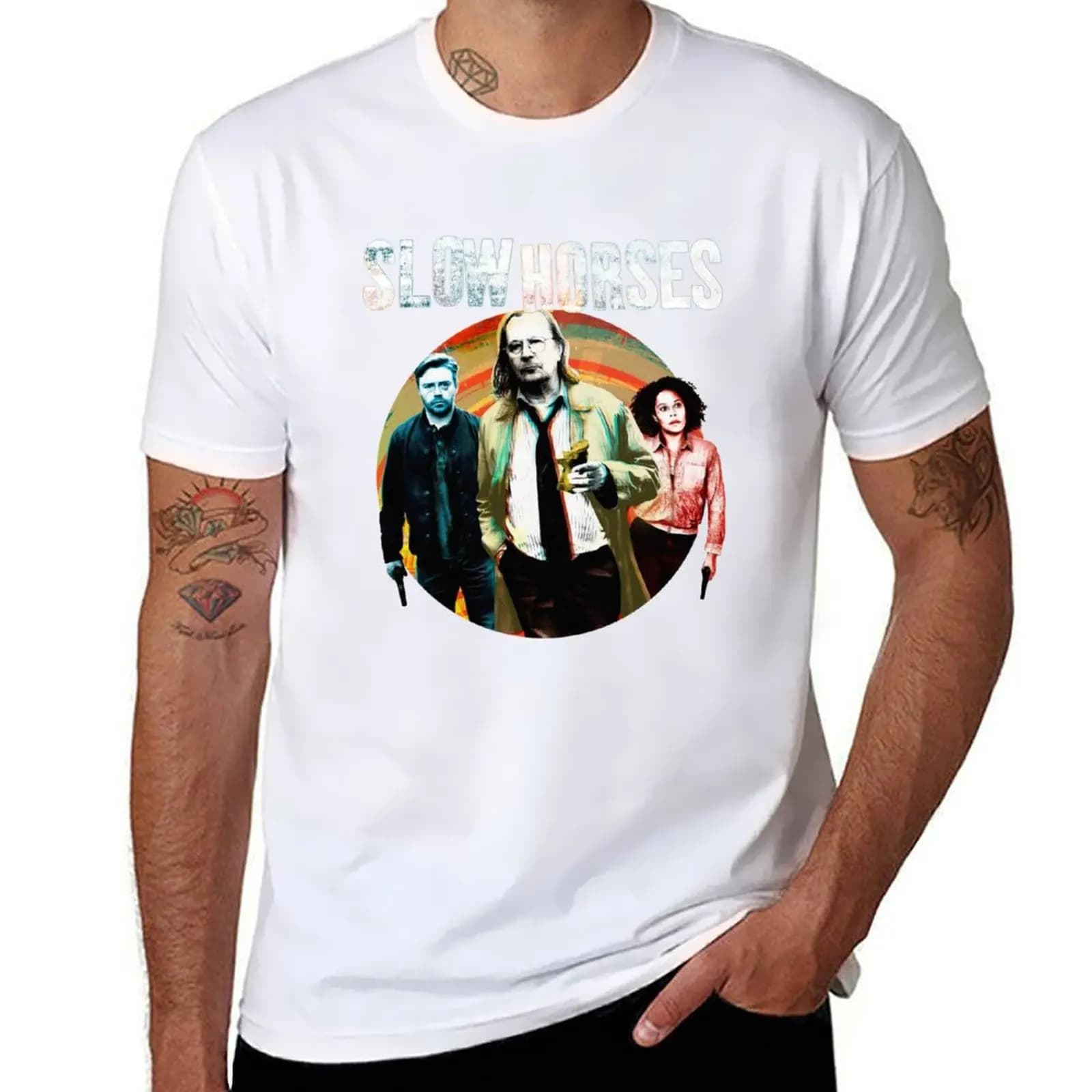 Slow Horses 2 T-Shirt cotton tshirt 100% t shirt for man T-Shirt