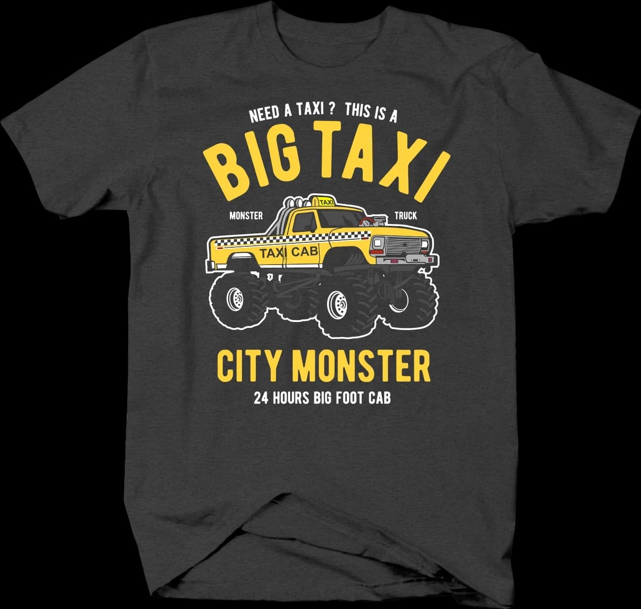Big Truck Big City Taxi Cab T-Shirt 100% Cotton O-Neck Summer Short Sleeve Casual Mens T-shirt Size S-3XL