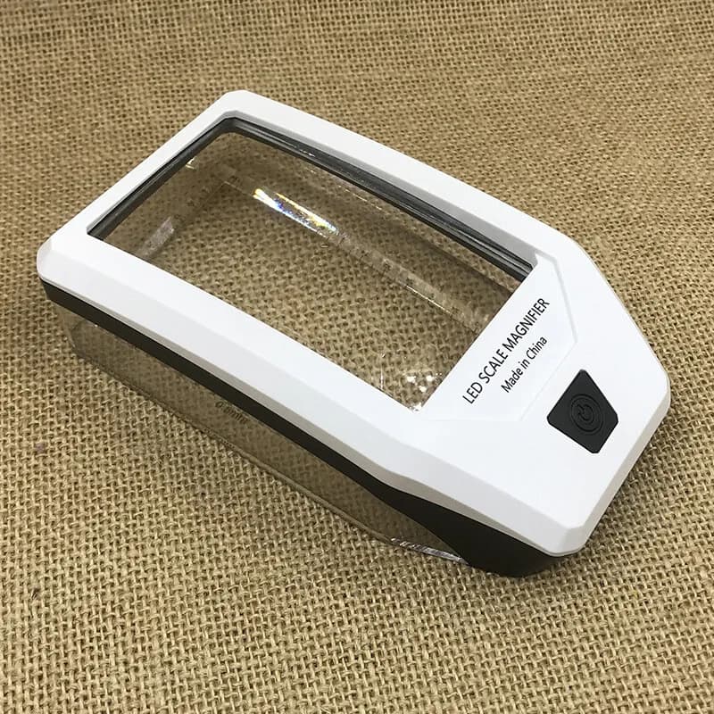 Square 6LED Lamp Magnifying Glass with LED Lights Scale Paperweight Magnifier 2UV Light Helping Hands Loupe Reading Tools
