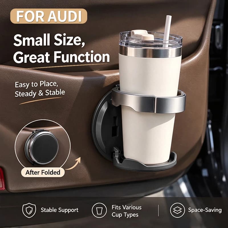Suitable for Audi A4 Q5 A4 Avant A3 A6 Sedan/Avant Q3 Q7 A5 e-tron series premium car multifunctional cup holder storage rack