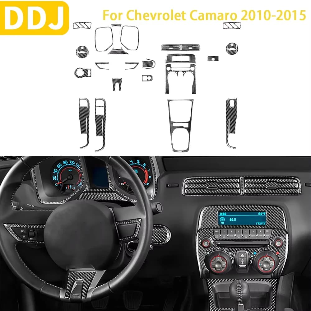 For Chevrolet Camaro 2010 2011 2012 2013 2014 2015 Accessories Car Carbon Fiber Interior Full Protection Trim Sticker Modified