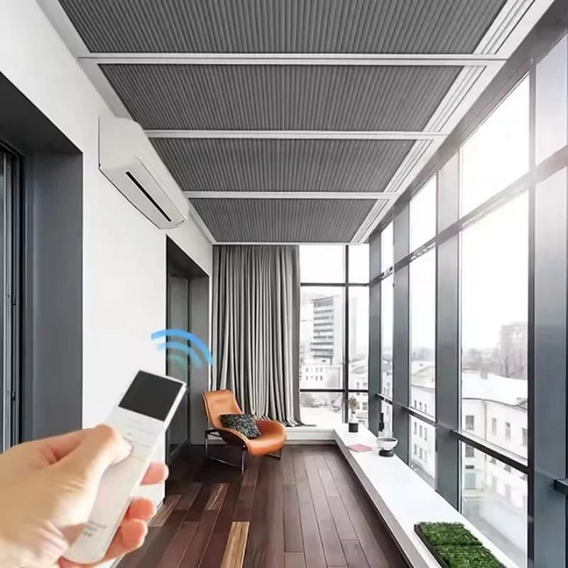 Factory Customizable Waterproof Full-Blackout Fabric Sun Protection Cooling Down Electric Skylight Cellular Blinds For Windows