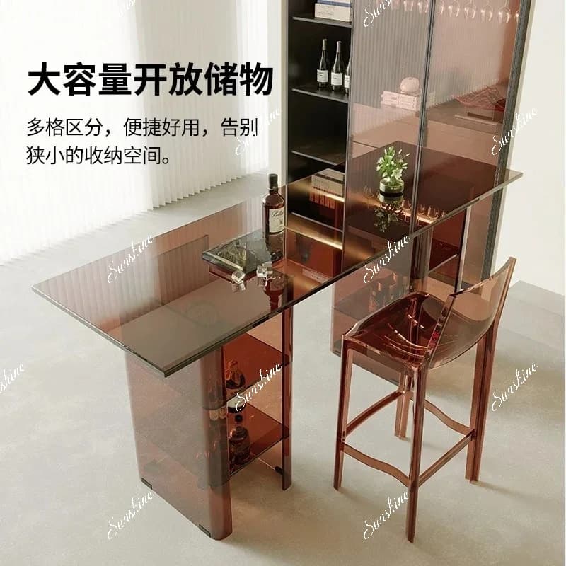 cqyItalian minimalist bar table, living room partition cabinet, designer home leisure high table  FT