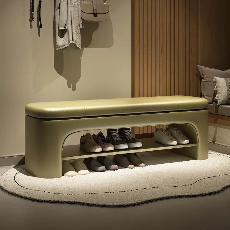 Green Modern Shoe Cabinet Nordic Storage Cushion Entryway Bench Shoe Cabinet Organizers Corridor Szafka Na Buty Furniture Home