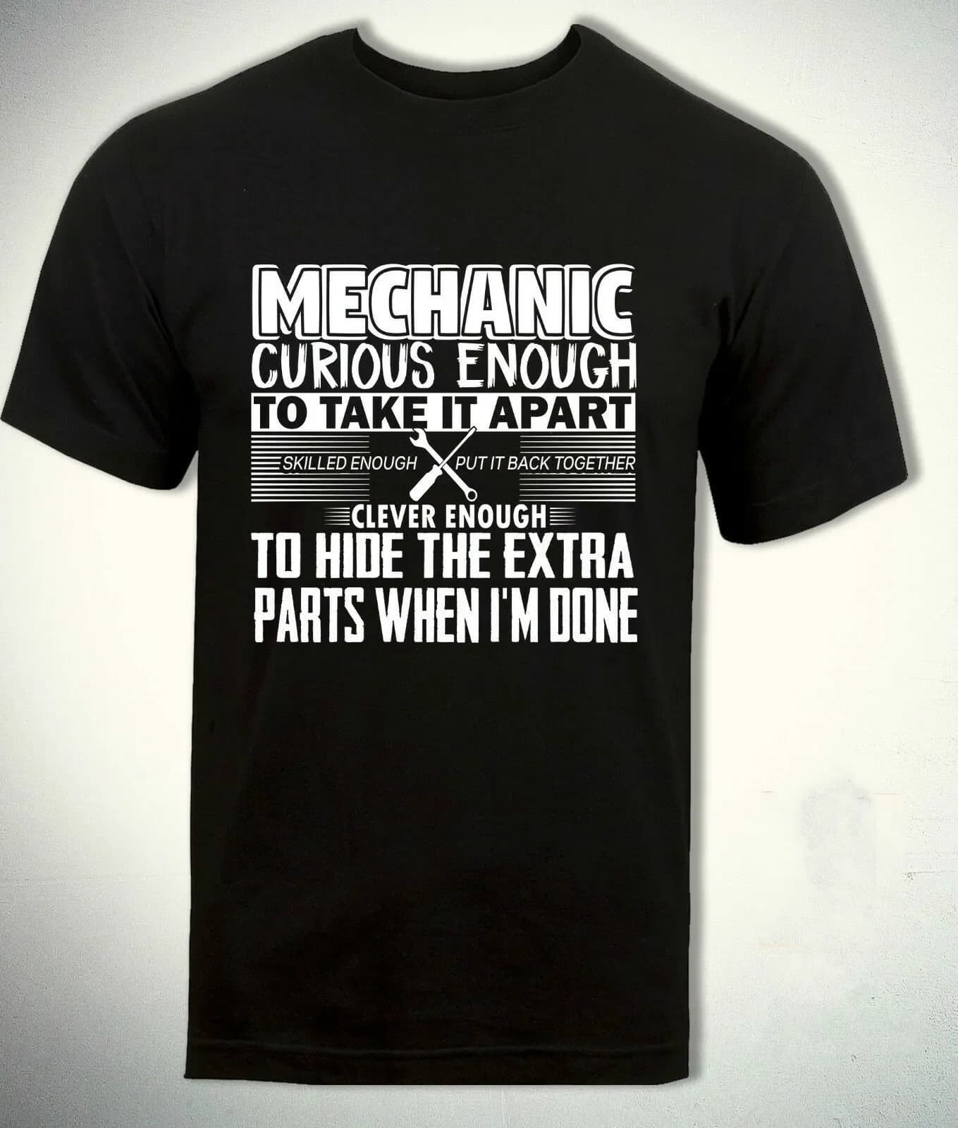 Funny Mechanic Gift Present for Father Dad Car Garage Men's T-Shirt Summer Cotton Short Sleeve O-Neck T Shirt New S-3XL