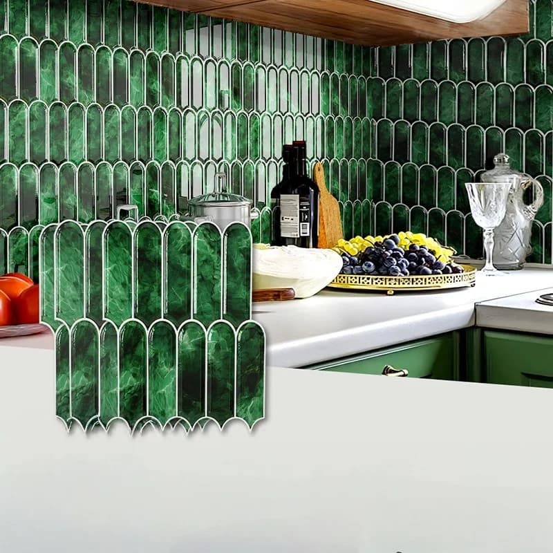 30X30CM Peel and Stick Self Adhesive Wall Sticker Waterproof Oil-resistant Tile Stickers for Bathroom Kitchen Decoration