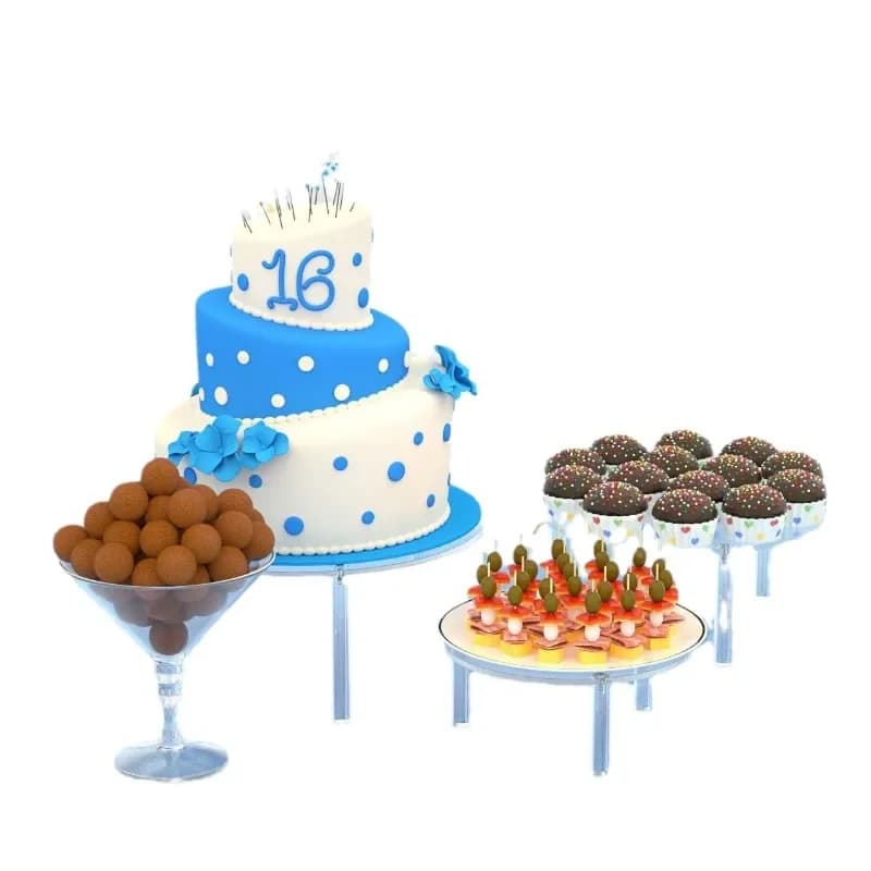 Acrylic display stand Cake display stand Round multi-layer removable easy to transport Dessert afternoon  Dessert display