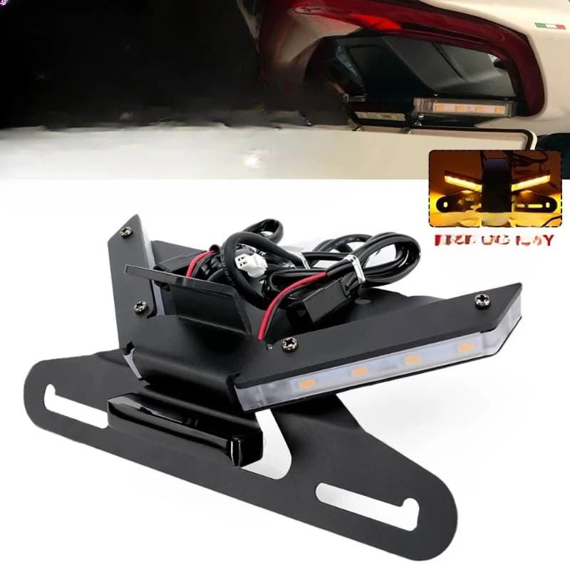 1100 Tail Tidy Fender Eliminator Motorcycle License Plate Holder LED Turn Signal V4S