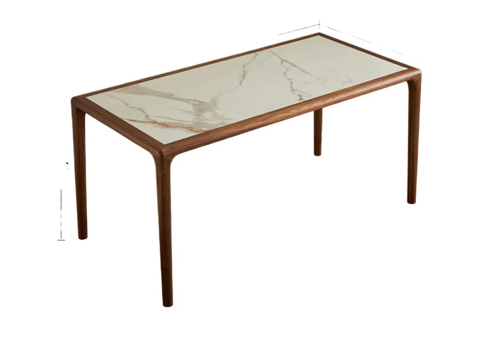 LMM rock slab dining table Nordic solid wood dining table Household modern simple light luxury dining table