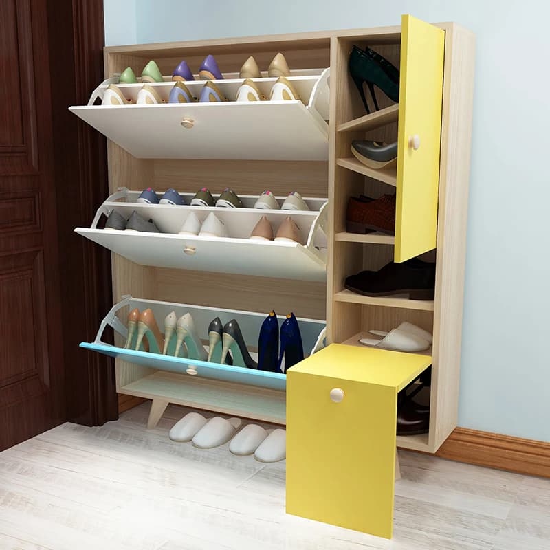 High Quality Living Room Furniture Shoe Rack Double Layer Shoe Cabinet