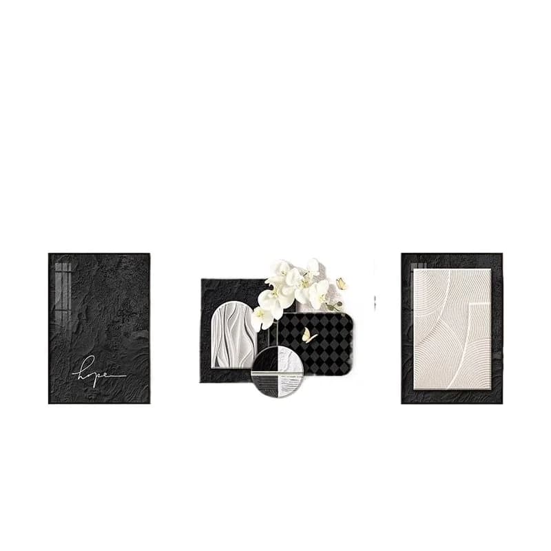 Modern living room decorative painting, high-end texture background wall hanging painting