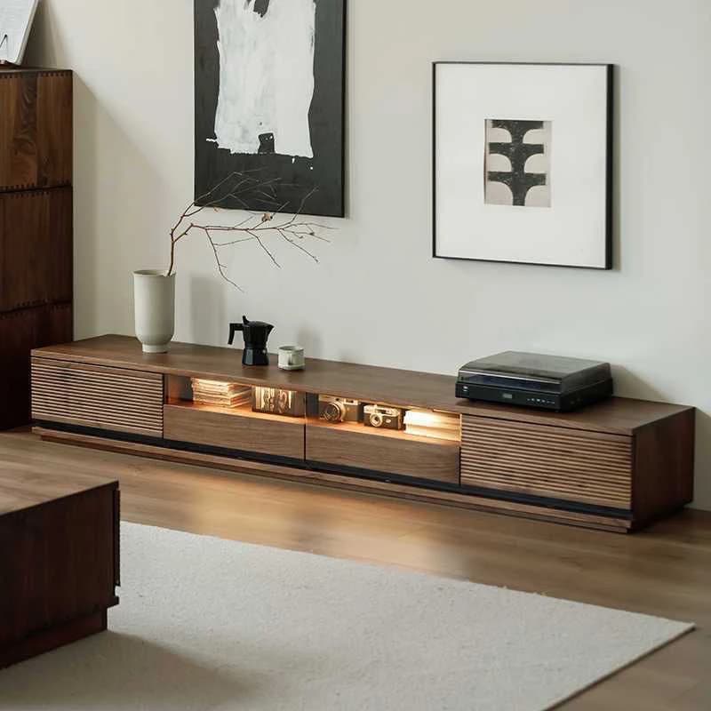 Classic Cute Tv Cabinet Simple Decoration European Brown Unique Tv Stands Storage Wooden Long Mueble Televisor Furniture Home