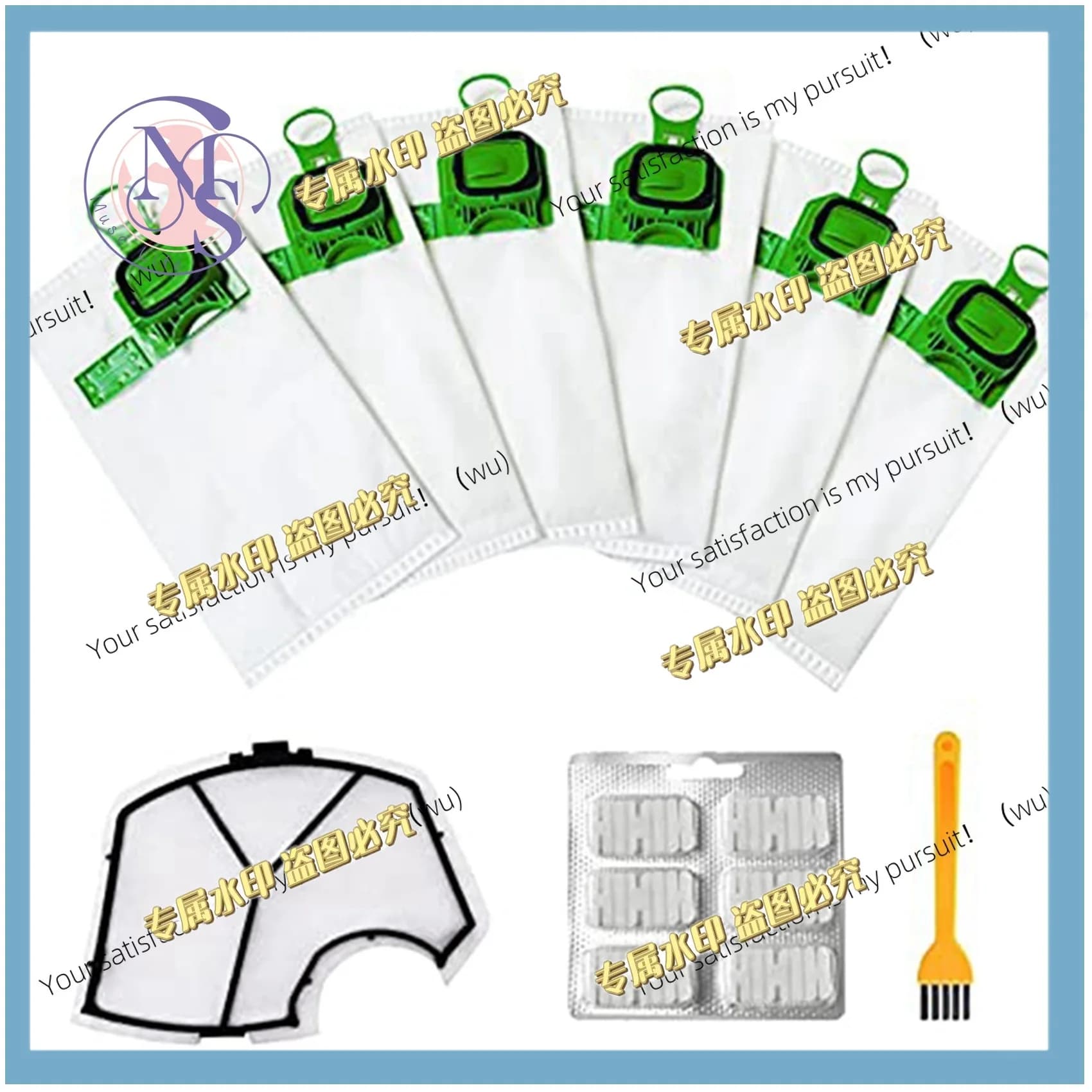 4pcs For Kobold Vacuum Cleaner Bag Kit Compatible for Vorwerk Kobold VK140 VK150-B