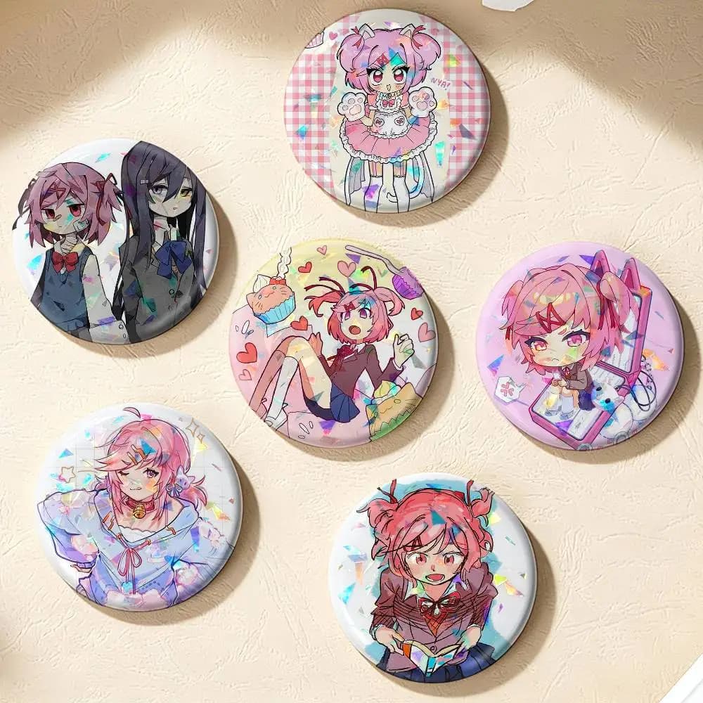 Natsuki DDLC   75mm 58mm 44mm 25mm Brooch Backpack Hat Pins Accessories Toys Badge