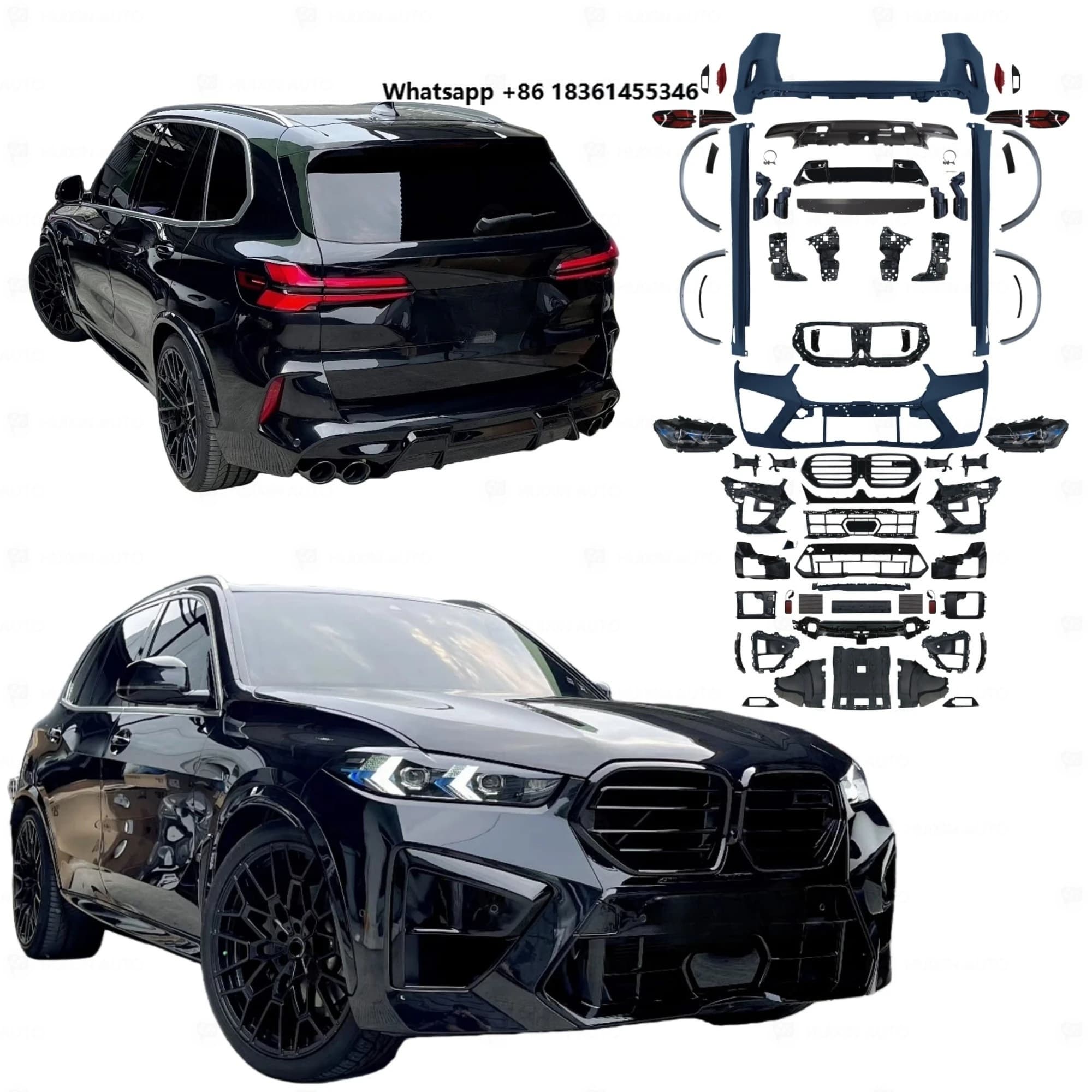 For X5 G05/G18 2023 Change to F95 LCI X5M With Car Bumper Side Skirt ABS Grille Best Quality PP Material Car Body Kit