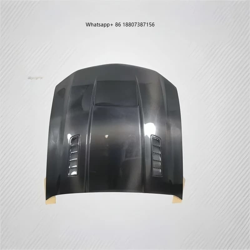 For Fits 5th Gen Mustang Carbon Fiber Front Hood Engine Cover Upgrade Engine Hood Size Body Kit