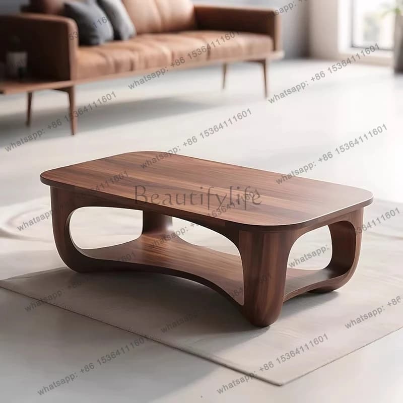 New Chinese Coffee Table Simple Solid Wood Fashionable Tea Table Exquisite Sleek Iving Room Furniture Theetafel XY40CJ