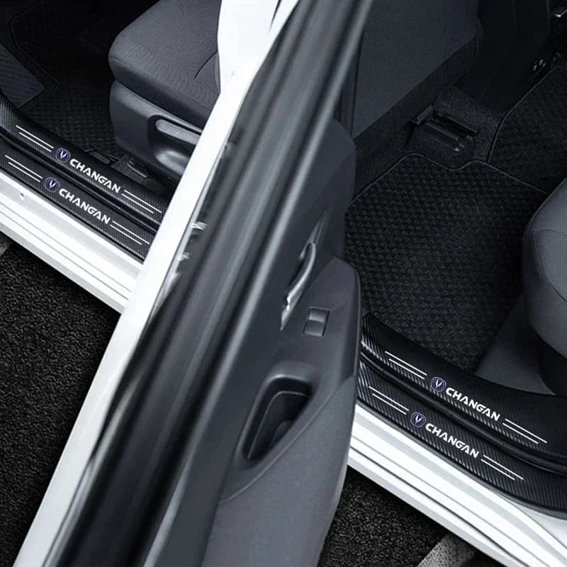 Auto Door Edge Scuff Guard Waterproof Decal Carbon Look Exterior Styling For Changan CS15 UNI-V CX20 Eado Alsvin