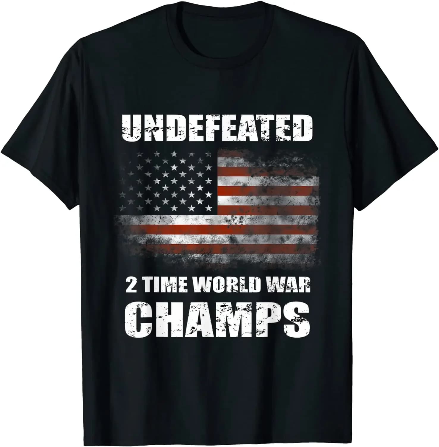 Undefeated  Time World War T Shirt 4th Of July Shirts Gifts Men T-Shirt Short  Casual 100% Cotton Shirts