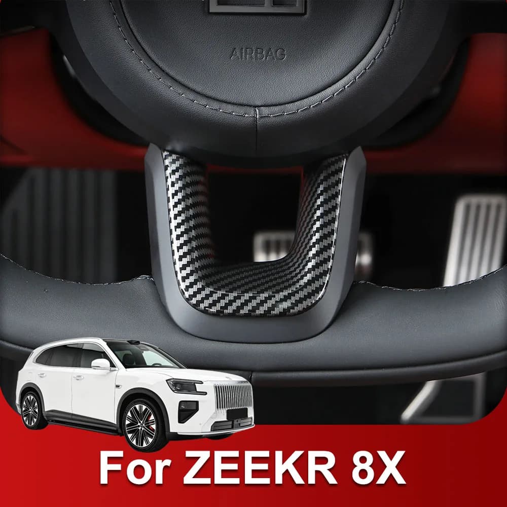 Steering Wheel U-shaped Decorative Sticker Fit For ZEEKR 8X ABS Material Personalized  Cover Car Modification Accessories