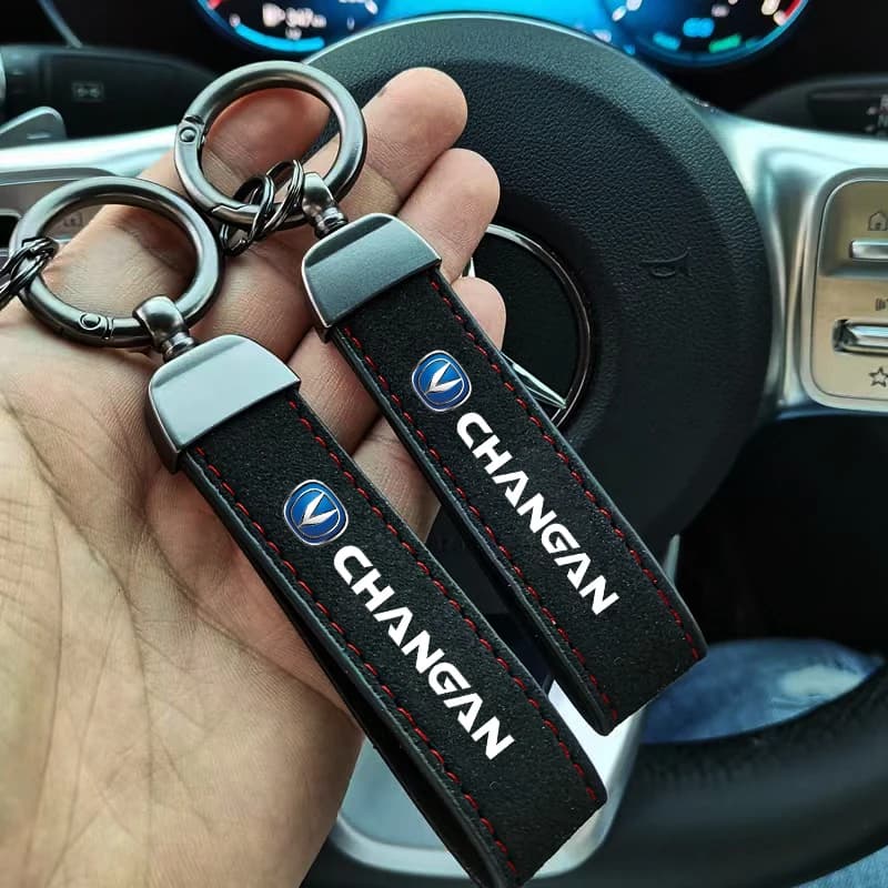 Fit Changan CX70 UNI‑V UNI‑K Deepal SL03 Suede Keychain Set Wheel Tire Valve Stem Caps Vehicle Exterior Accessories