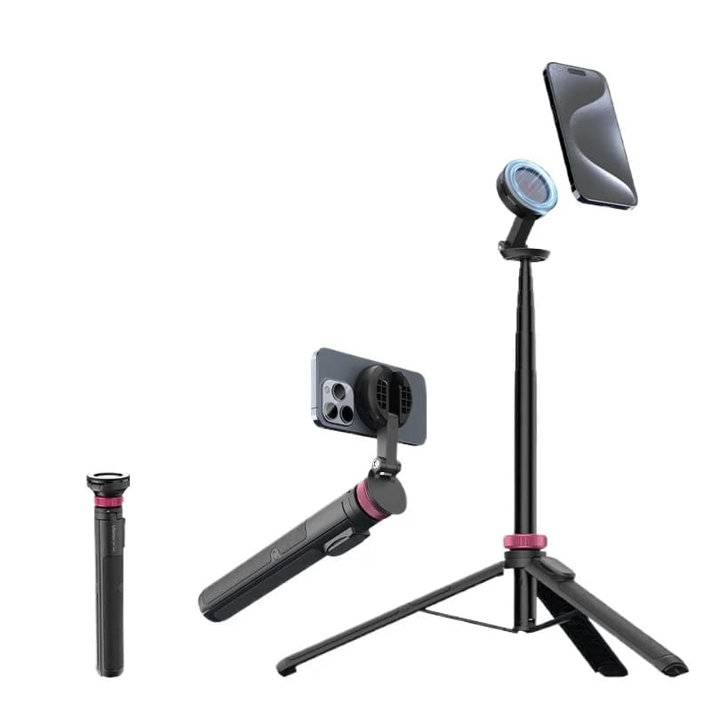 MT84 Small Torch Mobile Selfie Stick Mobile Phone Portable Vlog Holder Photography Selfie Travel Photography