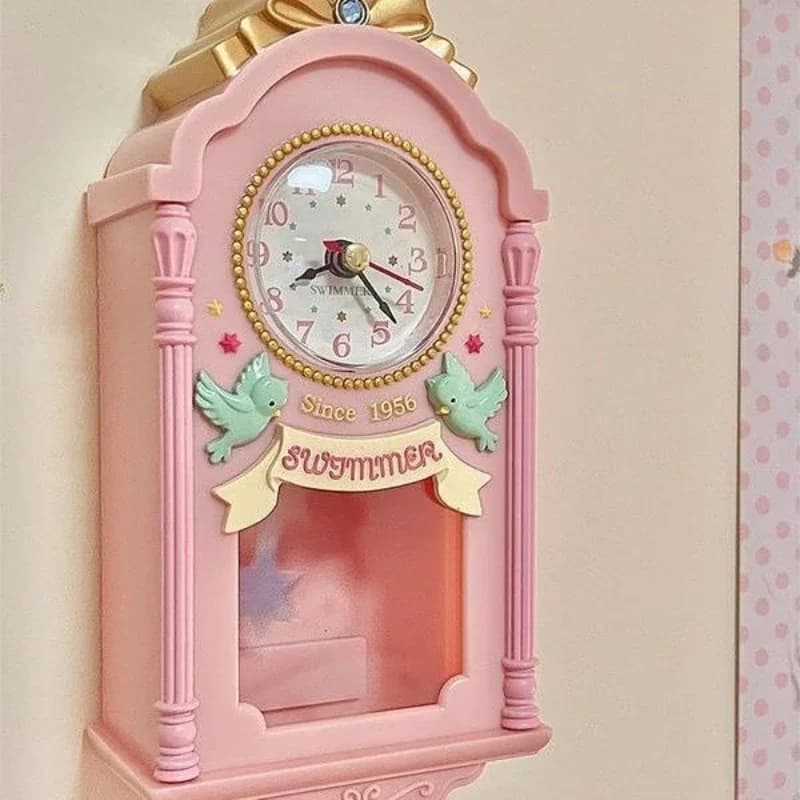 Vintage Wall Clock Unique Creative Aesthetic Wall Clocks Art Elegant Cartoon Watch Interior Home Bedroom Decoration Accessories