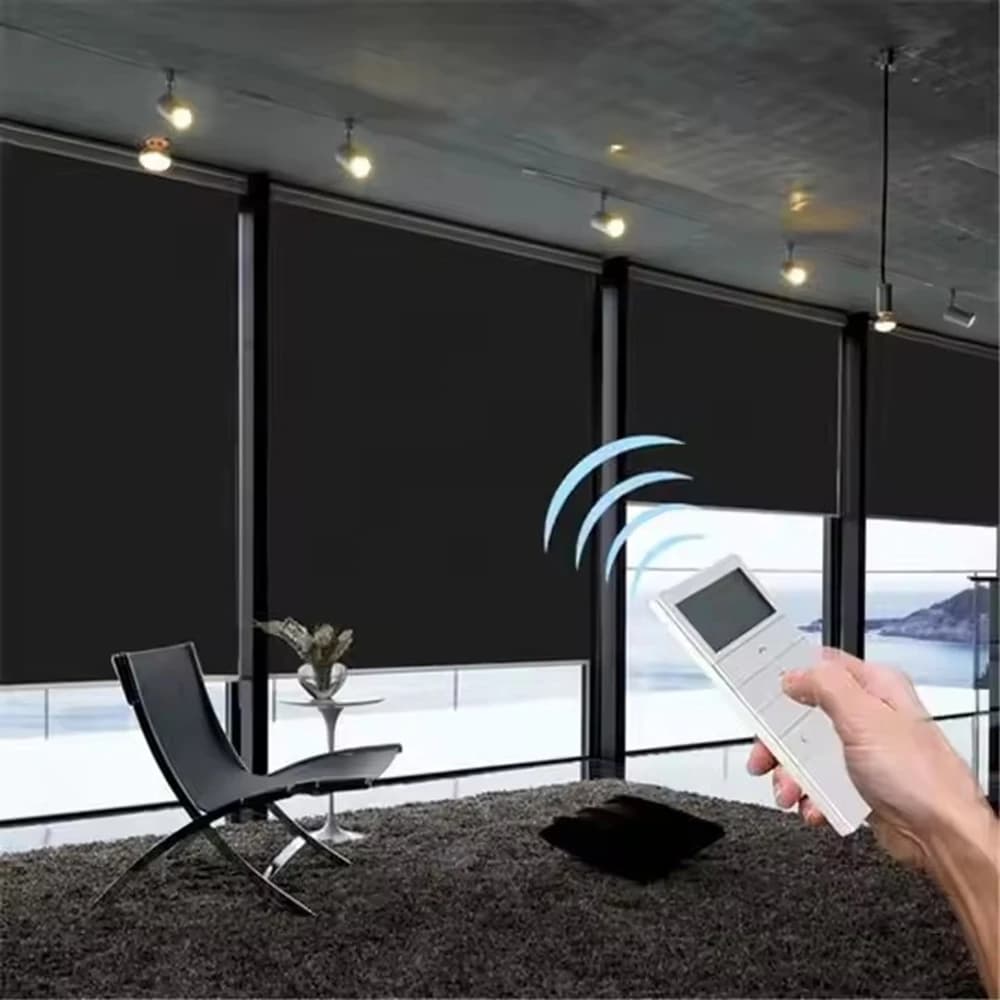 Electric Custom Roller Blinds Blackout Privacy Window Shades Waterproof Easy to Install Roller Shades for Smart Home Easy