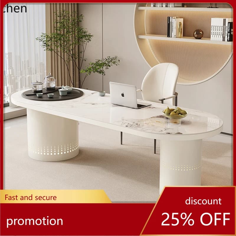 ZML Rock Slab Tea Table for Home Office, Integrated Tea Brewing Table, High-End Tea Table for Balcony