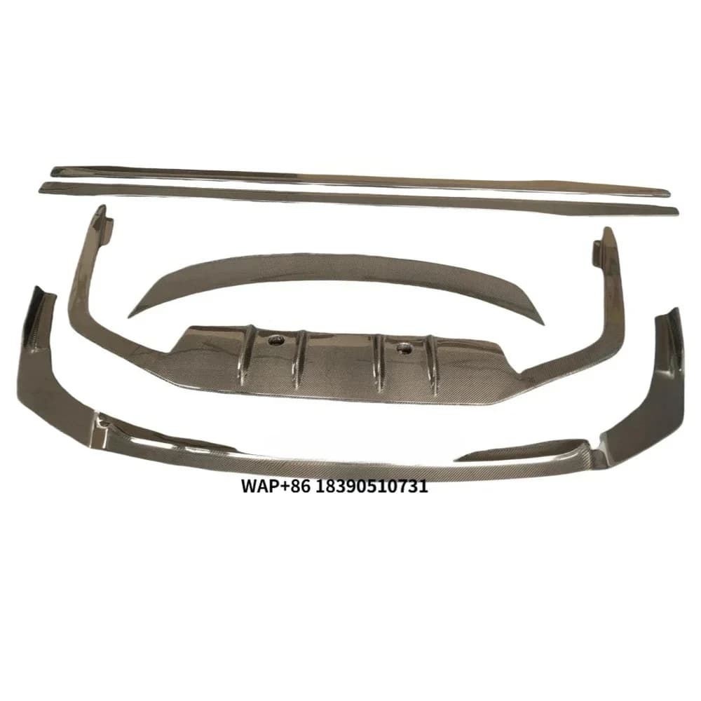 For LS 350 500H Carbon Fiber Type a Car Front Lip Side Skirts Rear Spoiler Body Kit