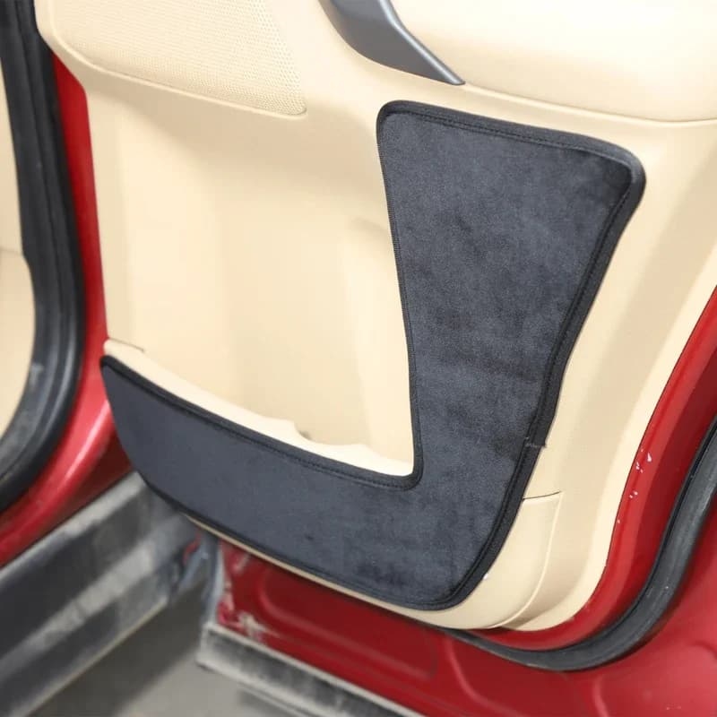 For 07-12 Land Rover Freelander 2 Velvet Black Car Door Anti-Dirt Mat Anti-Slip Mat Decorative Sticker Interior Car Accessories