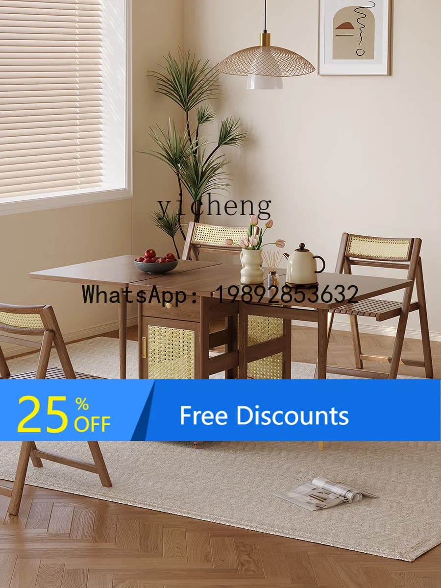 AB  multi-functional foldable solid ,  dining table and dining chair can be stored and save space