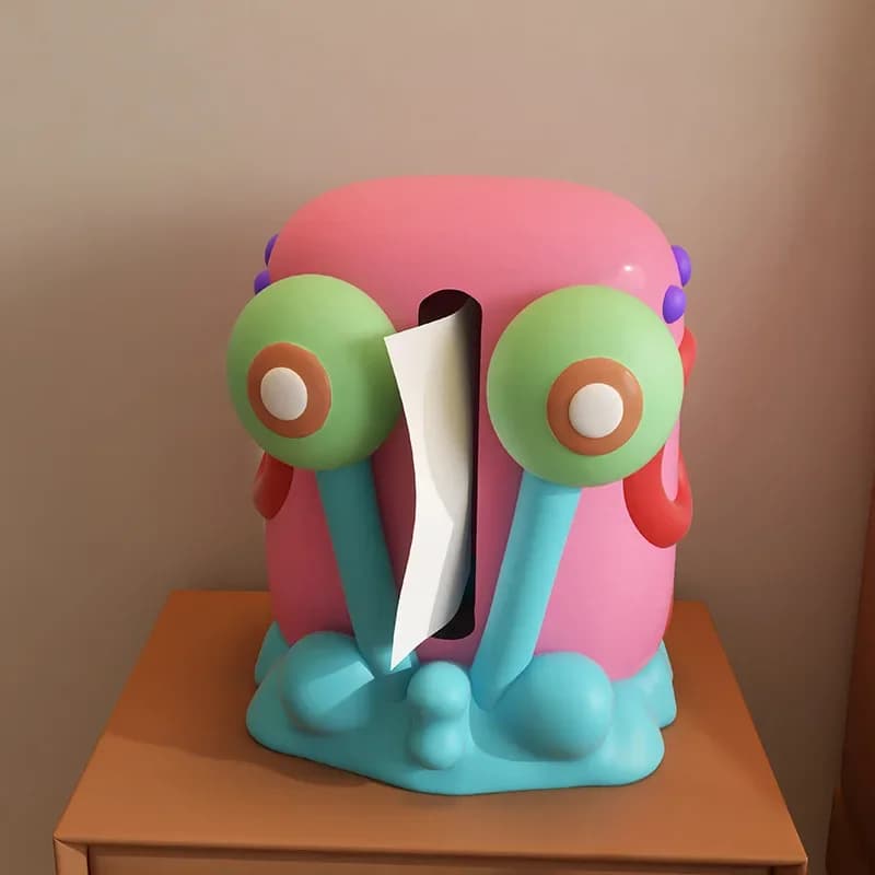 Creative Snail Resin Tissue Box - Art Statue Living Room Dining Table Storage Box
