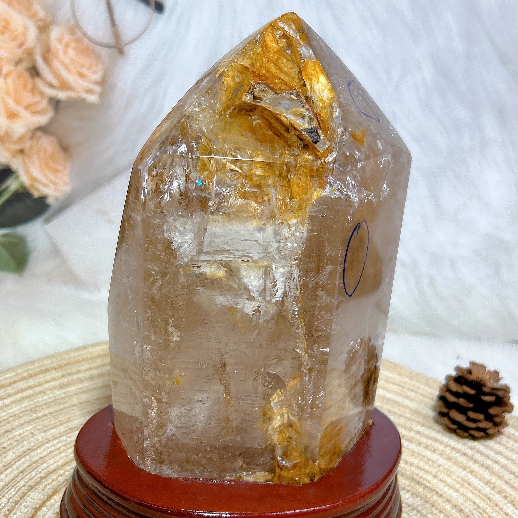 Healing Natural Crystal Clear Quarzt With Garden Quartz Inside Enhydros Large Freeform Energy Reiki Ornament Home Decoration