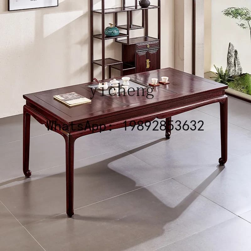 X4   Wet Tea Brewing Table Chinese Style Solid Wood Kung Fu Tea Table Tea Room Brewing Table