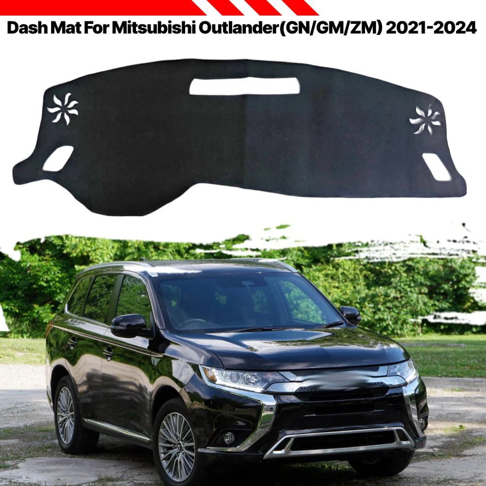Non-Slip Poly Carpet Dash Dashboard Mat Cover For Mitsubishi Outlander (GN/GM/ZM) 2021 2022 2023 2024