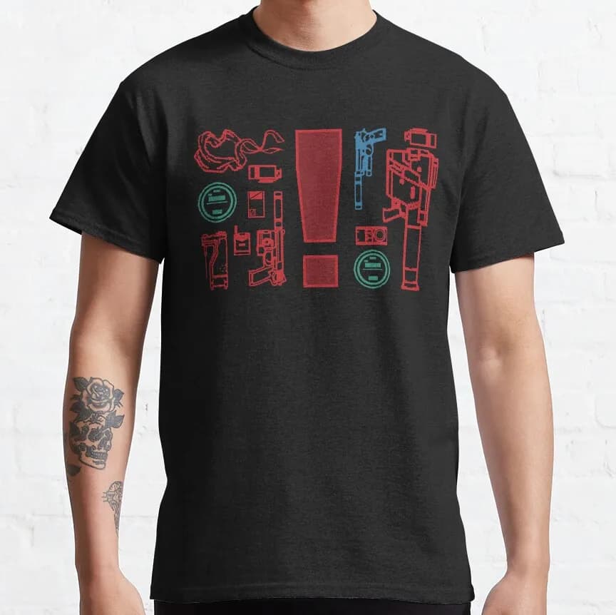 Metal Gear Solid Inventory, Ver. A-1 Classic T-Shirt solid snake hideo kojima video game fox foxhound printed t shirt plus size