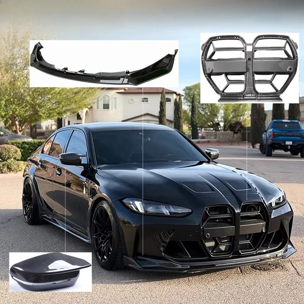 For  M3 G80 Style Carbon Fiber Dry Carbon Fender Tuyere Modification Kit