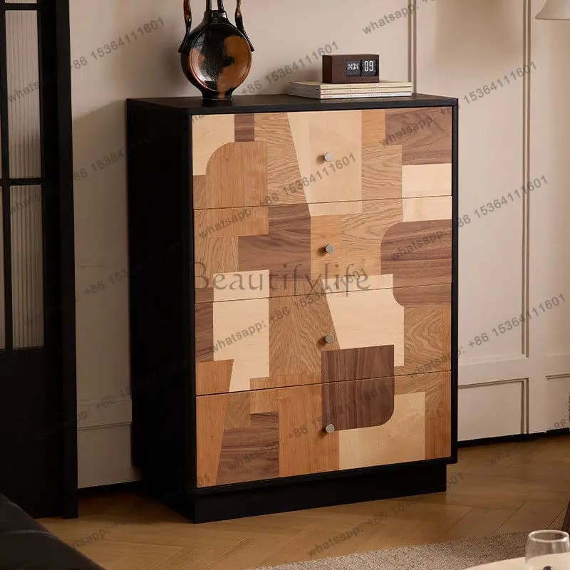 XX. French medieval all-solid wood chest of drawers, living room, bedroom, wall cabinet
